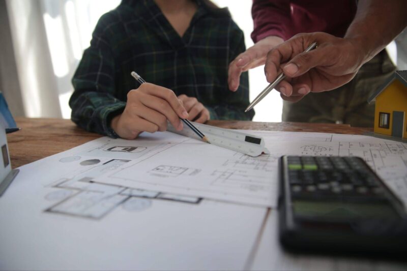 people discussing interior design
