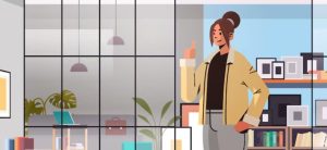 a girl inside a living space